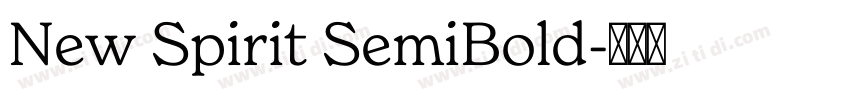 New Spirit SemiBold字体转换